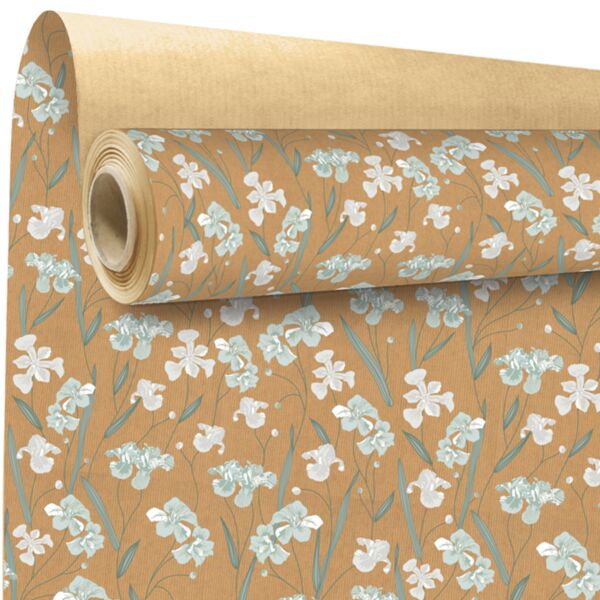 Patterned kraft roll Aube 0.79x40 m vert 60