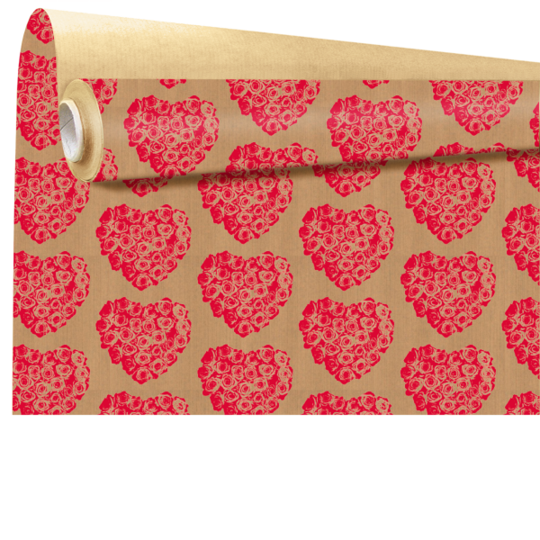 Rouleaux de Papier Kraft Fantaisie Amant 0.79x40 m rouge 60