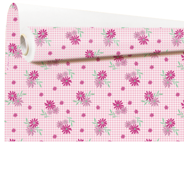 Patterned kraft roll Rosalie 0.79x40 m rose 60