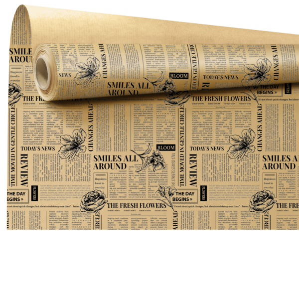 Patterned kraft roll - hebdo 0.79x40 m noir 60