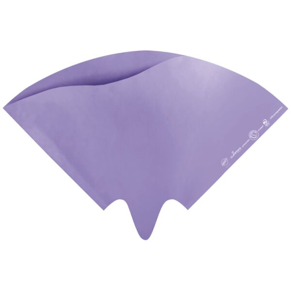 Cône Quadro Kraft Duo résistant à l'eau pour bouquet rond 25x25 cm violet