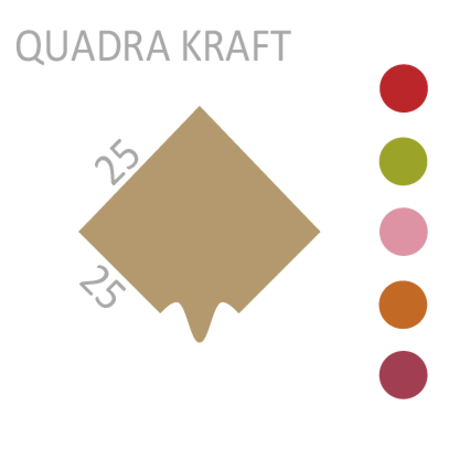 Quadra Kraft-Neutre  25x25 cm neutre