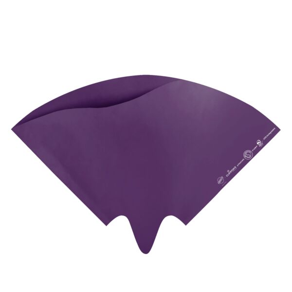 Cône Quadro Kraft Duo résistant à l'eau pour bouquet rond 25x25 cm violet