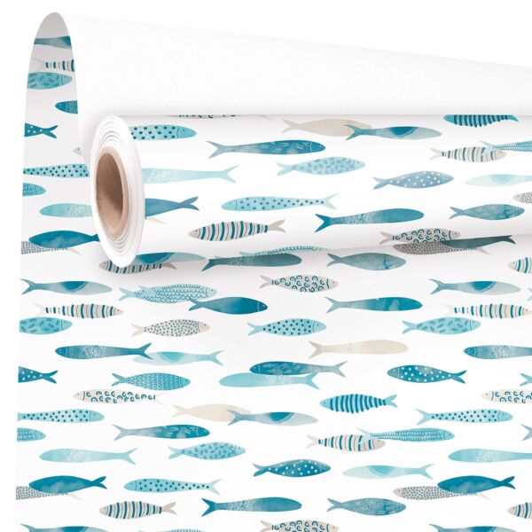 Papier cadeau Sardines 0.69x50 m vert 60