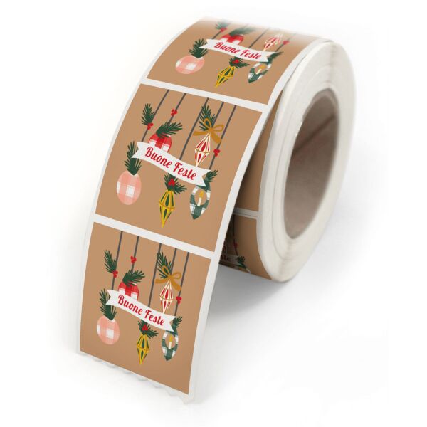 Adhesive gift labels for wrappings 40x35 multicouleur