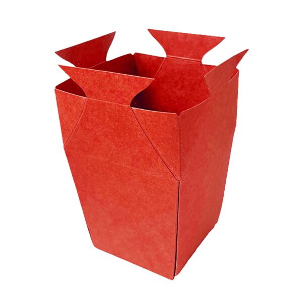 Vase étanche en carton Topaze 90x90x202 mm rouge