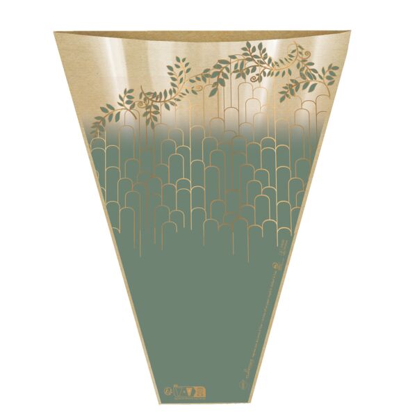 Cône en kraft et polypropylène Mary 50x35x10 cm vert