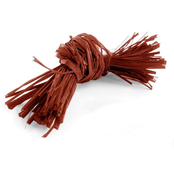 Raphia naturel en floche pour emballage floral et festif Medium marron
