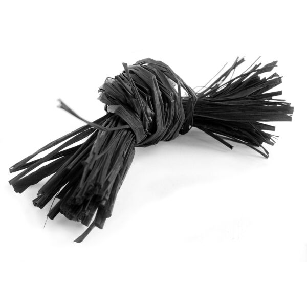 Natural raffia floss for floral and festive wrapping Medium noir