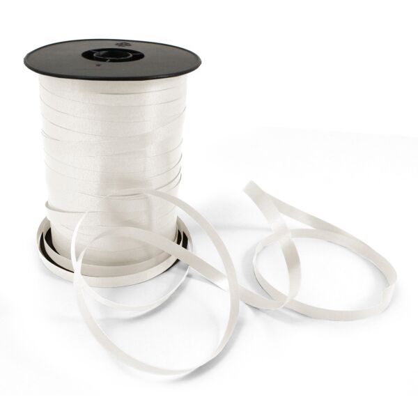 Bolducs ruban brillant coloré pour paquet cadeau anniversaire 7x500 m blanc
