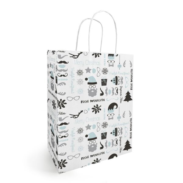 Sac Kraft Jeson avec poignées torsadées 230 + 120 x 300 mm multicouleur