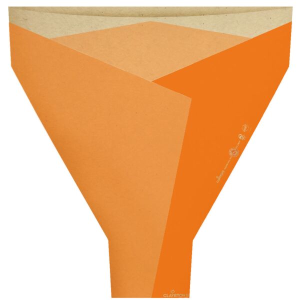 Water resistant kraft Y-shapped sleeve Alinéa 50x44x12 cm orange