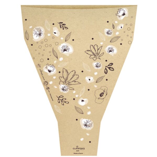 Water resistant kraft Y-shapped sleeve Anais 50x35x10 cm blanc