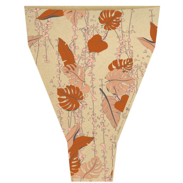 Water resistant kraft Y-shapped sleeve élégance 50x35x10 cm orange