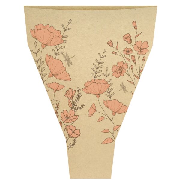 Water resistant kraft Y-shapped sleeve Margaux 50x35x10 cm orange