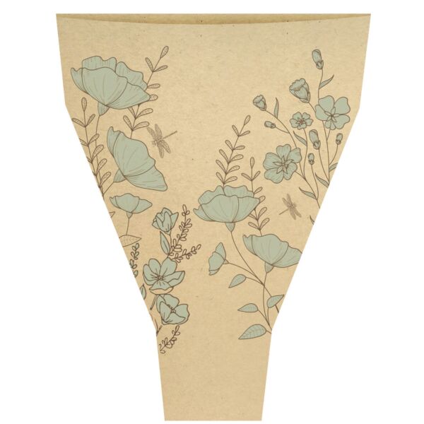Water resistant kraft Y-shapped sleeve Margaux 50x35x10 cm vert
