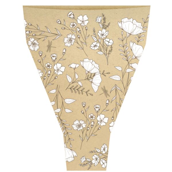 Water resistant kraft Y-shapped sleeve Margaux 50x35x10 cm blanc