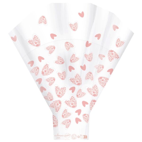 Polypro Y-shapped sleeve Cupidon for Valentine's day 50x44x12 cm rose