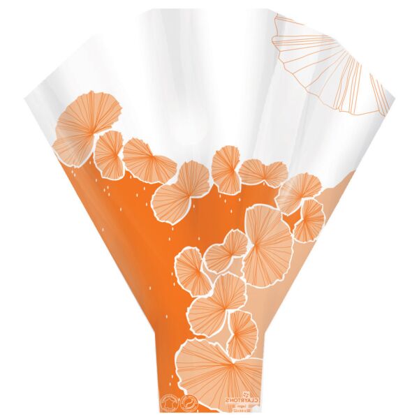 Cône en Y en Polypropylène Lagon pour bouquet 50x35x10 cm orange