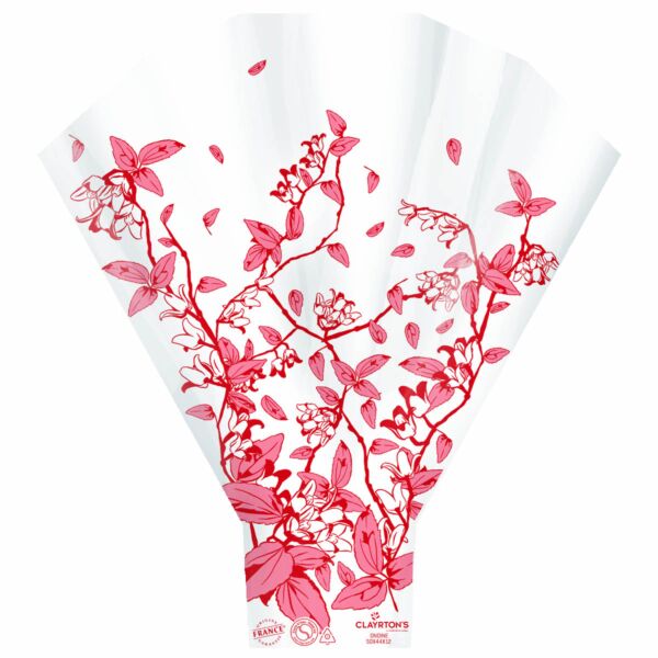 Cône en Y en polypropylène Ondine pour bouquets larges 50x44x12 cm rouge