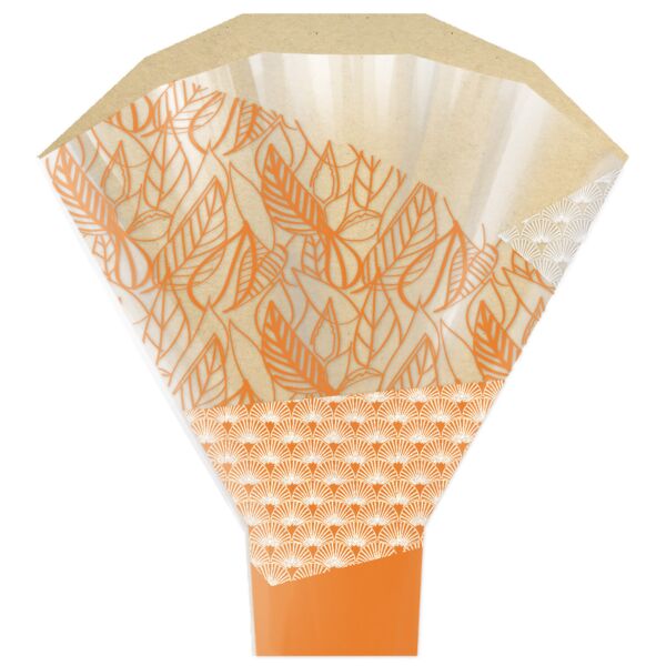 Time-saving kraft and polypro sleeve Singular 50x44x12 cm orange