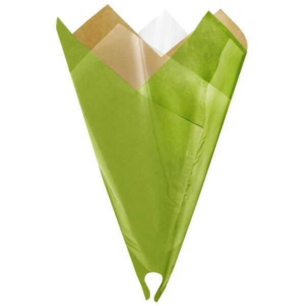 Time-saving kraft and polypro prefolded sleeve Smart 35x50 cm vert