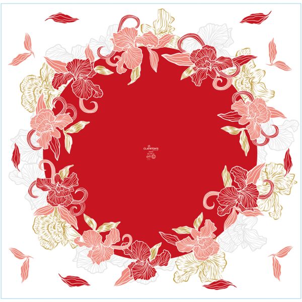 Rames fantaisie en polypropylène Silas pour bulle d'eau 80x80 cm rouge 40