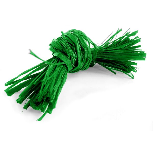 Raphia naturel en floche pour emballage floral et festif Medium vert