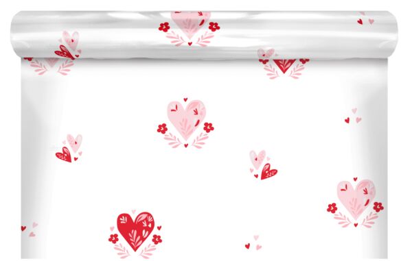 Patterned polypro roll Etincelant for bouquets 0.80x120 m rose 35