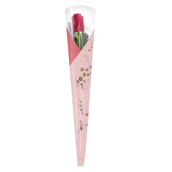 Cône fleur à l'unité en polypropylène Elisabeth pour la st Valentin
