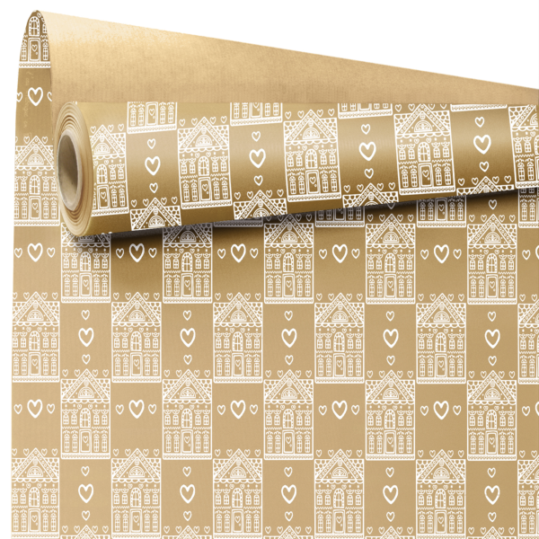 Gingerbrea wrapping paper  0.69x50 m blanc 60