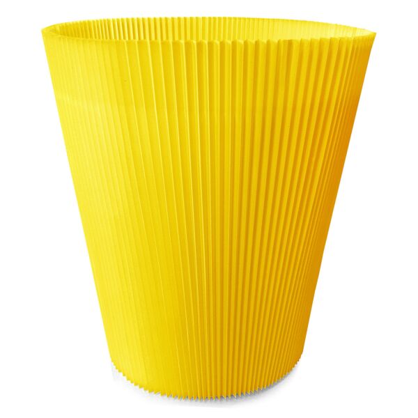Sachet de 100 manchettes, cache pot extensible coloré uni 14 cm jaune