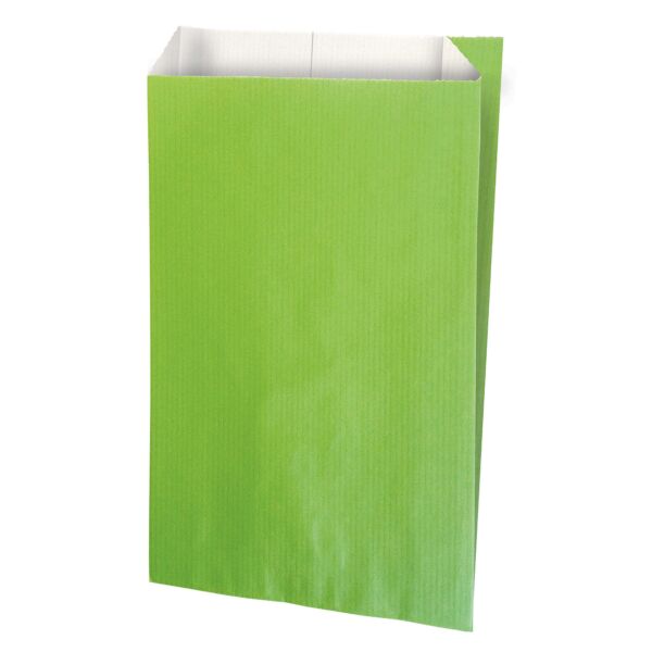 Pochette en kraft blanchi uni 7x12xcm vert