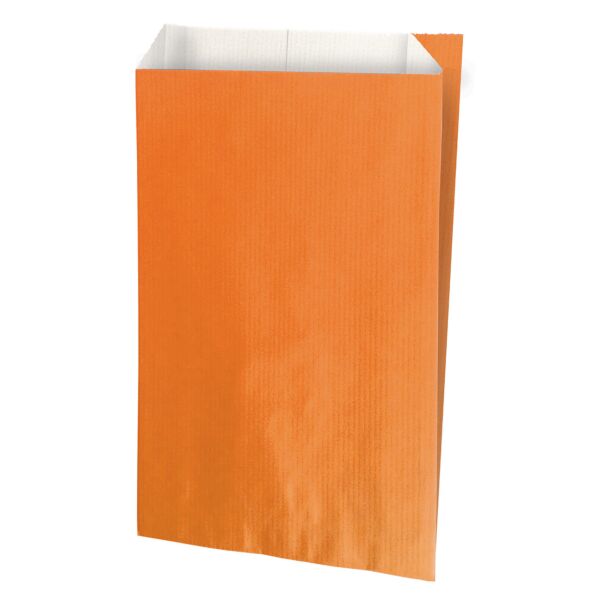 Pochette en kraft blanchi uni 7x12xcm orange