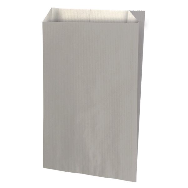 Pochette en kraft blanchi uni 16x27x8cm gris