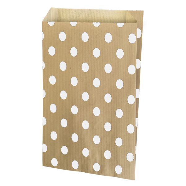Natural Kraft envelopes with polka dot patterns 18x35x6cm blanc