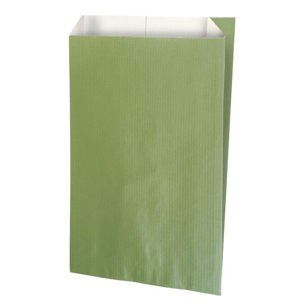 Pochette en kraft blanchi uni 12x20x4.5cm vert