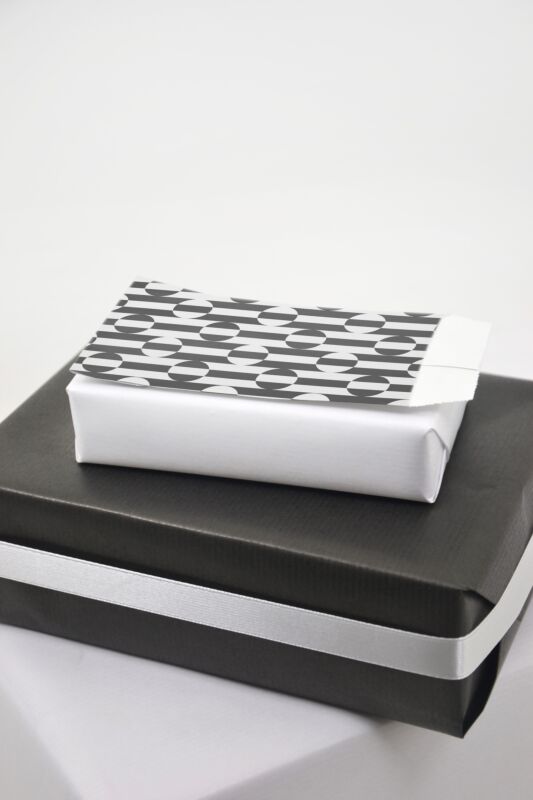 Coated kraft RouyBlack pouch  7x12xcm noir