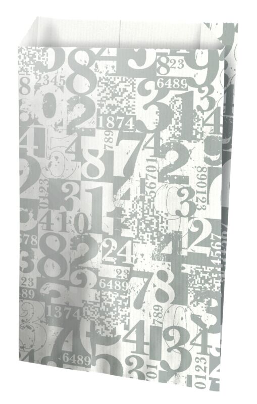 Pochette Kraft Fantaisie - Flashcode 24x41x7.5cm gris