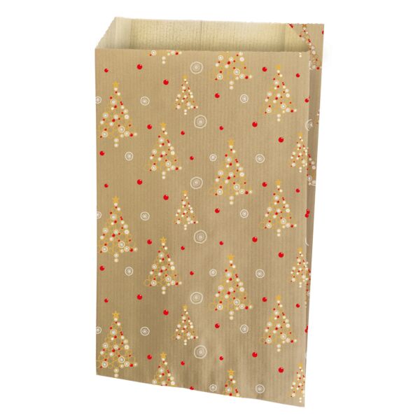 Natural kraft pouch - Celebration 24x41x7.5cm rouge