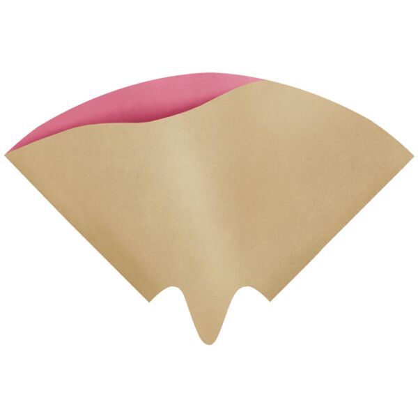 Cône Quadro Kraft Duo résistant à l'eau pour bouquet rond 25x25 cm rose 1000