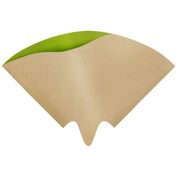 Cône Quadro Kraft Duo résistant à l'eau pour bouquet rond 25x25 cm vert 1000