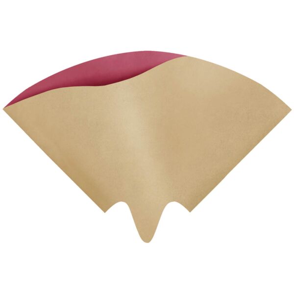 Cône Quadro Kraft Duo résistant à l'eau pour bouquet rond 32x32 cm rose 1000
