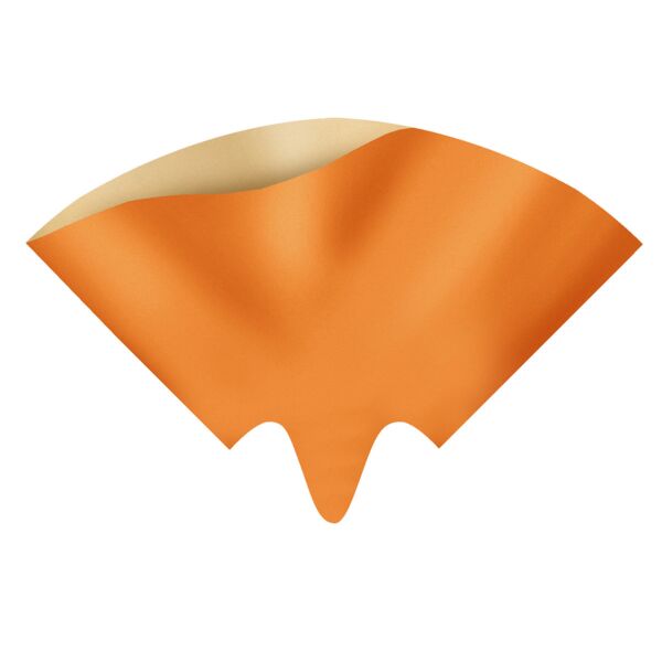 Cône Quadro Kraft Duo résistant à l'eau pour bouquet rond 25x25 cm orange 1000