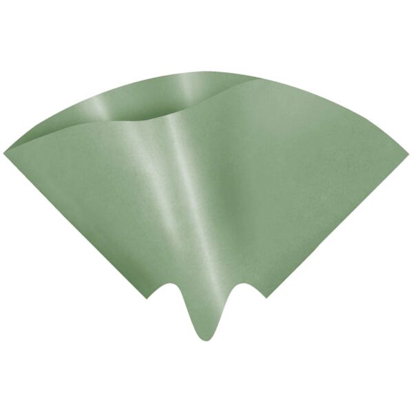 Cône Quadro Kraft Duo métallique résistant à l'eau pour bouquet rond 25x25 cm vert