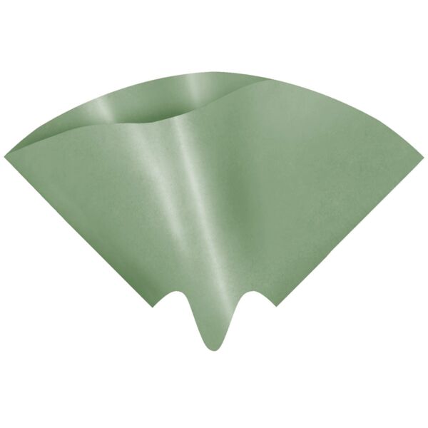 Cône Quadro Kraft Duo métallique résistant à l'eau pour bouquet rond 32x32 cm vert