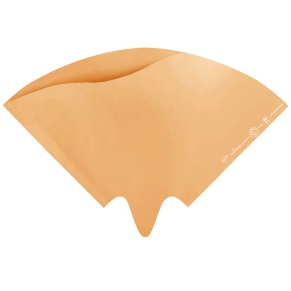 Cône Quadro Kraft Duo résistant à l'eau pour bouquet rond 32x32 cm orange