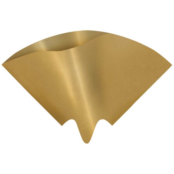 Cône Quadro Kraft Duo métallique résistant à l'eau pour bouquet rond 25x25 cm or