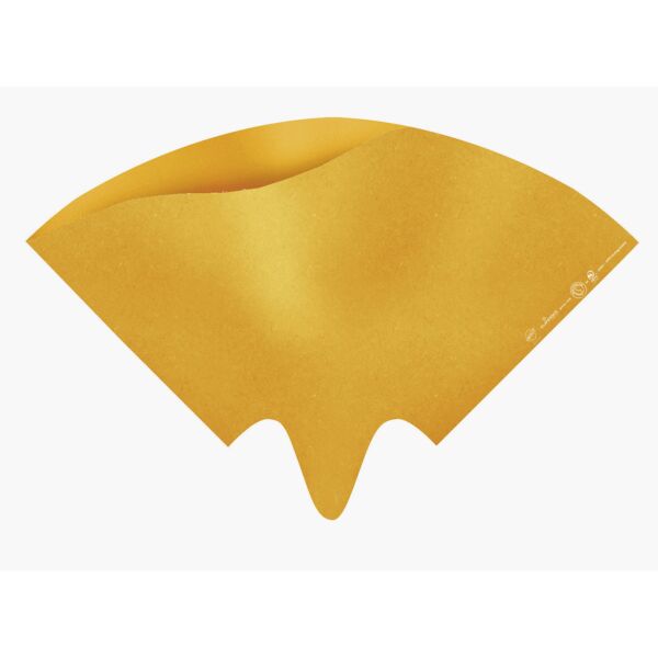 Cône Quadro Kraft Duo résistant à l'eau pour composition florale 25x25 cm orange