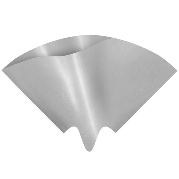 Cône Quadro Kraft Duo métallique résistant à l'eau pour bouquet rond 32x32 cm argent